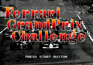 Ferrari Grand Prix Challenge title screen for Sega Genesis
